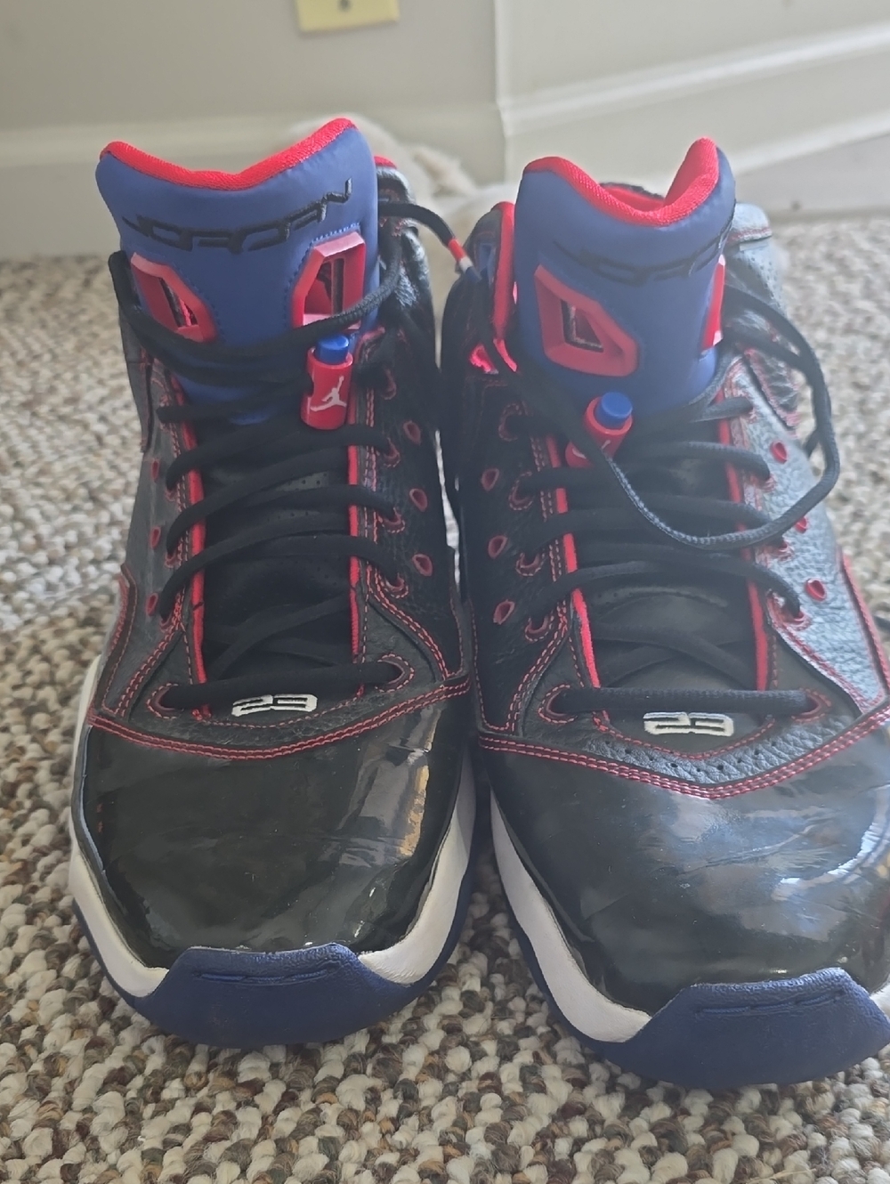 Jordan Men's Black, Blue & Pink Athletic Sneakers